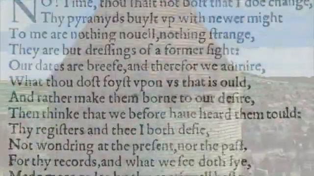 Shakespeare's Sonnet 123 read in a reconstruction of Late Elizabethan Pronunciation смотреть онлайн