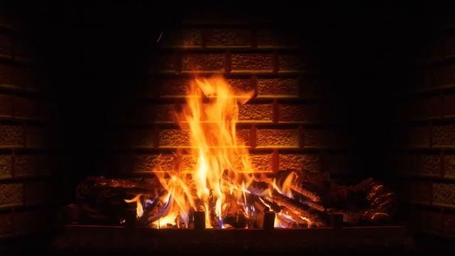 Рождественская музыка и огонь в камине смотреть онлайн