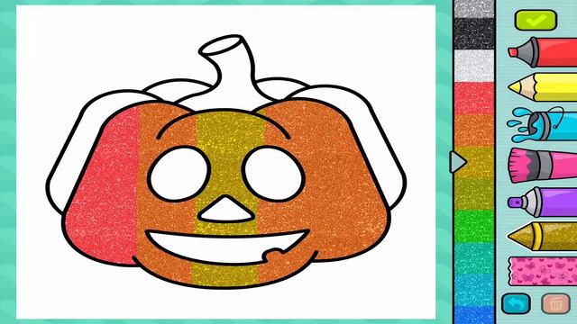 색칠공부 Coloring Game for Kids - Halloween Pumpkin and Ghost - Bimi Boo Coloring for Boys and Girls смотреть онлайн