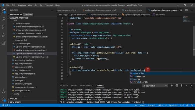 Angular 10 + Spring Boot CRUD Full Stack App - 21 - Connecting Angular with Update Employee REST AP смотреть онлайн