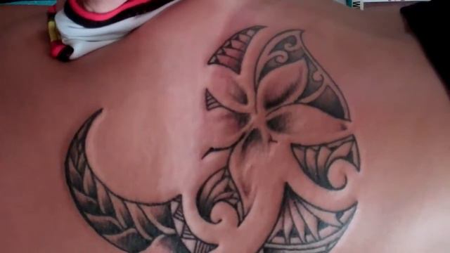 poly plumeria tribal mix freehand hip thigh tattoo смотреть онлайн