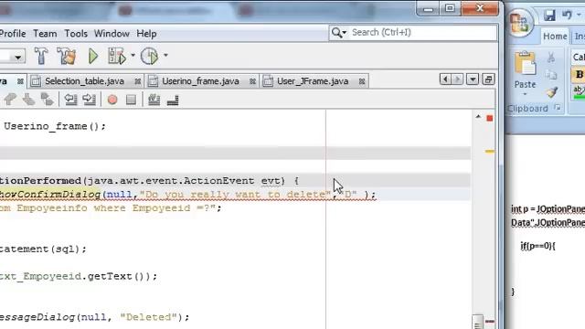 Java prog#24.Confirmation to delete data (Do you really want to delete ) in NetBeans java GUI смотреть онлайн