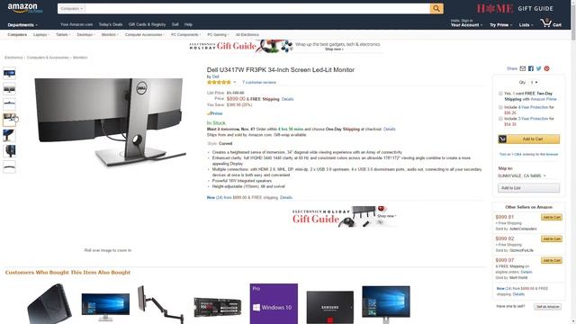 Amazon Price Drop! Dell U3417W FR3PK 34 Inch Screen Save $300! смотреть онлайн