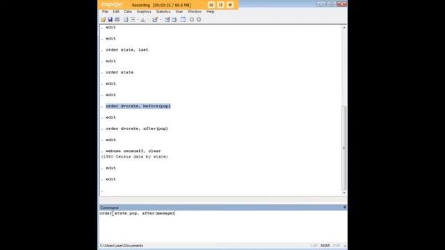 Stata order variables смотреть онлайн