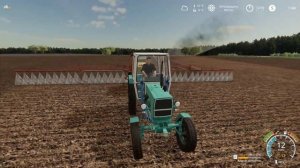 Farming Simulator 19 прохождение «Совхоз с нуля #3» посев на ДТ-75, опрыскивание на ЮМЗ-6кл и Т-25
