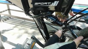 Установка заднего пневматического амортизатора на электровелосипед из Китая