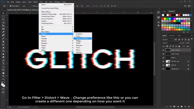 How to Create Awesome Glitch Text Effect in Photoshop. смотреть онлайн