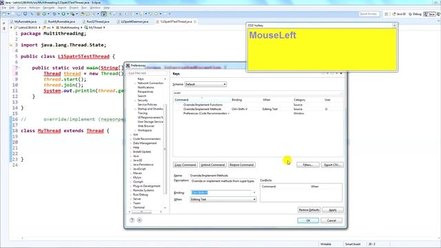 Горячие клавиши Eclipse: Override/Implement(переопределение/реализация) смотреть онлайн