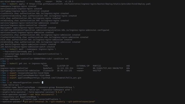 Apply GitOps Configuration On A Kind Based Cluster With Azure Arc Enabled Kubernetes
