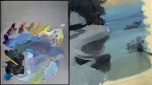 Зимний пейзаж поэтапно. Мастер-класс по живописи маслом для начинающих художников.