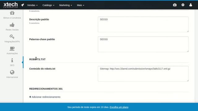 SEO Xtech Commerce | Robots.txt + Linha Sitemap смотреть онлайн