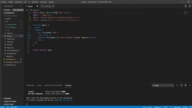 Cómo Hacer un Loading Component en React JS || Spinner con Reactstrap || Tutorial en Español смотреть онлайн