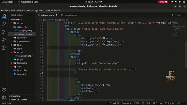 Parte 4: Creación del Crud de Categorías usaremos HTML5, PHP y Data Table js смотреть онлайн