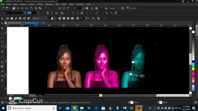 Double Neon Light Effect on photos using Corel draw in 1 Minute смотреть онлайн