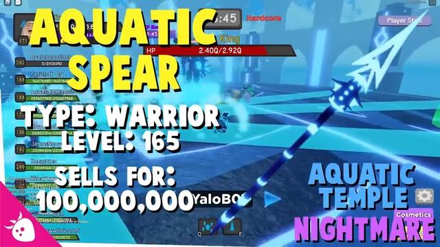 All NEW Weapons In Aquatic Temple | Dungeon Quest Update (ROBLOX) смотреть онлайн