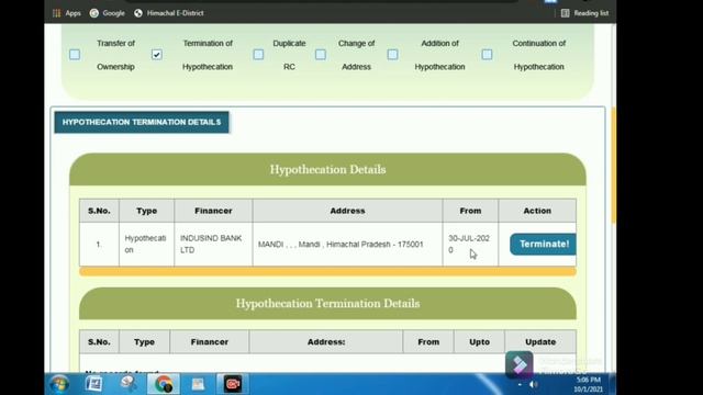 terminate hypothecation online : how to remove hypothecation from rc online: remove loan from rc смотреть онлайн