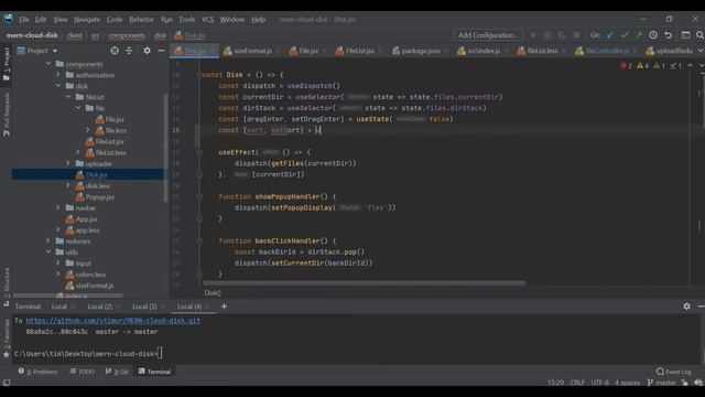 20. React + Node.js - Сортировка файлов - Облачное хранилище смотреть онлайн