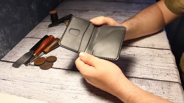 Картхолдер из натуральной кожи ЛЮКС. Ручная работа. смотреть онлайн