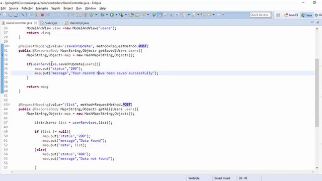 Spring MVC Hibernate JQuery Maven | Tutorial 9 Save Record and Debug (Urdu & Hindi) смотреть онлайн