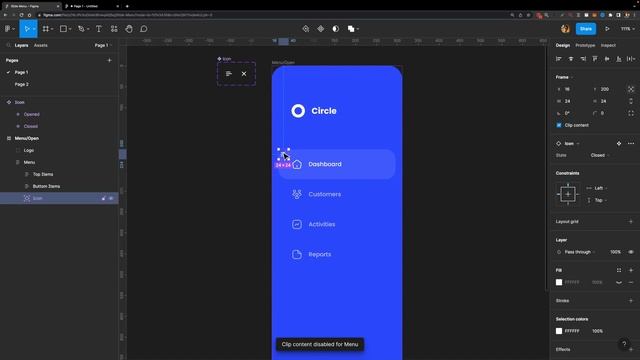 Create an Animated Slide Menu in Figma смотреть онлайн