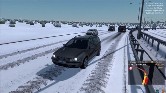 Euro Truck Simulator 2 Update | Volkswagen Golf 4 1.9 TDI Variant 2003 - Ets2 Snow | VOLVO KAZASI ! смотреть онлайн