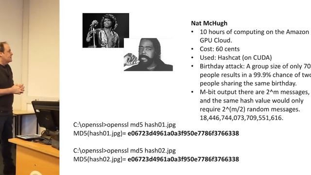 ESecurity Lecture: Hashing