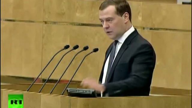 Выступление Медведева (не Димона) перед парламентом. смотреть онлайн