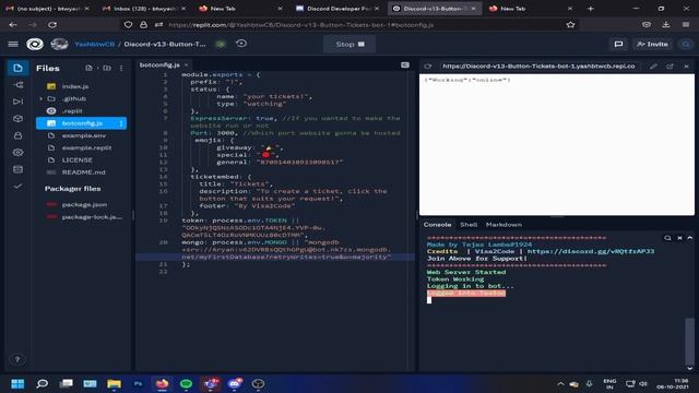 How To Make A Tickets Tool Bot With Buttons Replit (EASY) (credits to Tejas Lamba) смотреть онлайн