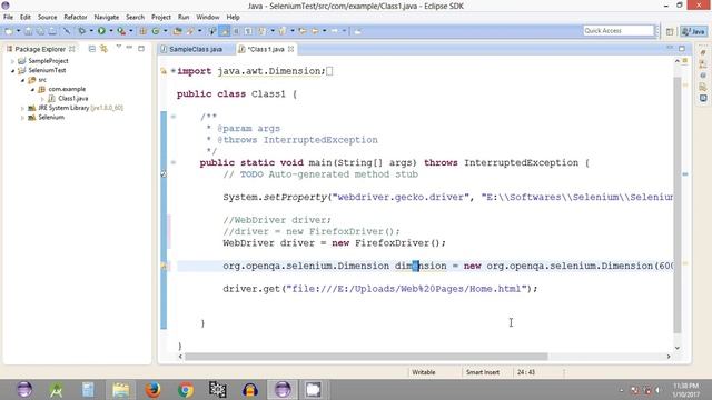 Selenium Tutorial #14 - Selenium WebDriver - Setting Dimensions of Web Browser смотреть онлайн