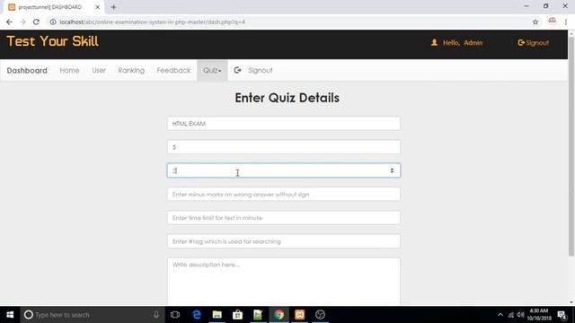 online examination system in php project with source code смотреть онлайн