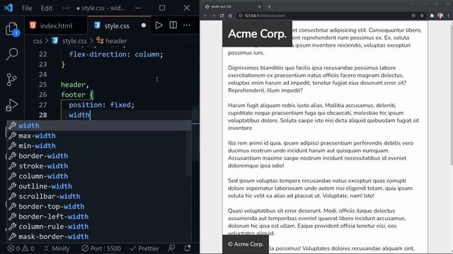 CSS Width 100% NOT Working! | CSS Fixed Headers & Footers Tutorial смотреть онлайн