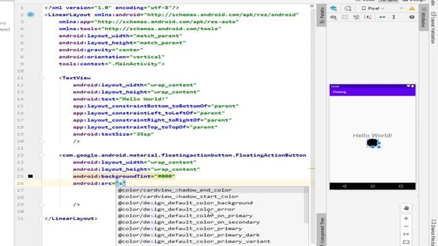 How to add Floting Action Button in your Android studio app смотреть онлайн