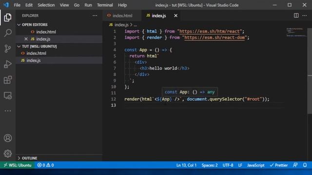 node.js を使わずに react を使ってみる смотреть онлайн