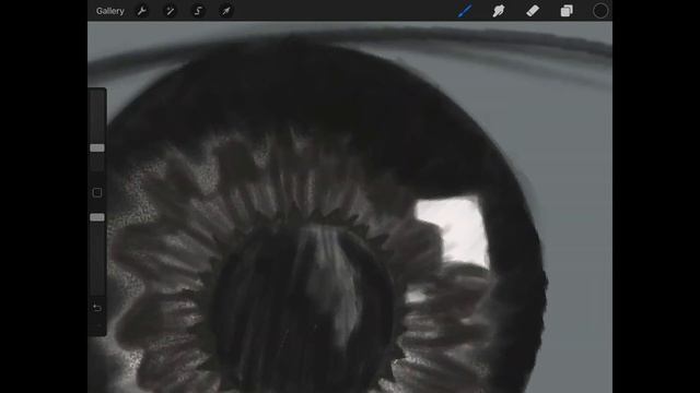 HOW TO DARW A REALISTIC EYE (black and white) | procreate tutorial смотреть онлайн