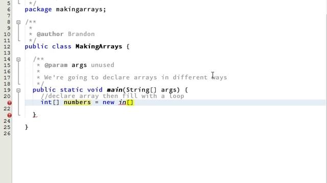 Declaring Arrays in Java смотреть онлайн