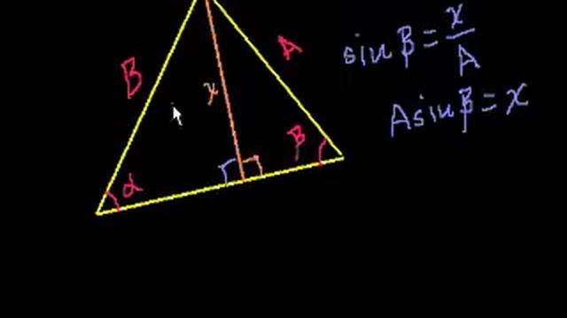 Proof: Law of sines | Trig identities and examples | Trigonometry | Khan Academy смотреть онлайн