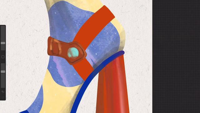 Speedpaint shoes DOLCE & GABBANA Fashion illustration iPad Pro Precreate,фэшн скетч на iPad, процес смотреть онлайн