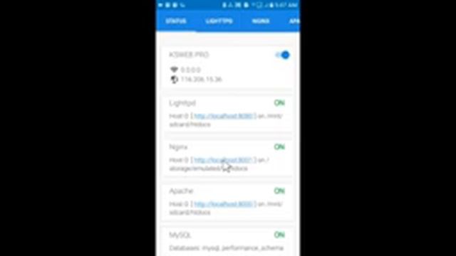 Web server android apache, nginx, lighthttpd, php, mysql di ksweb смотреть онлайн