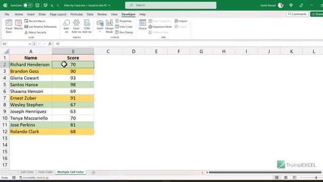 How to Filter by Color in Excel (Cell Color or Font Color) смотреть онлайн