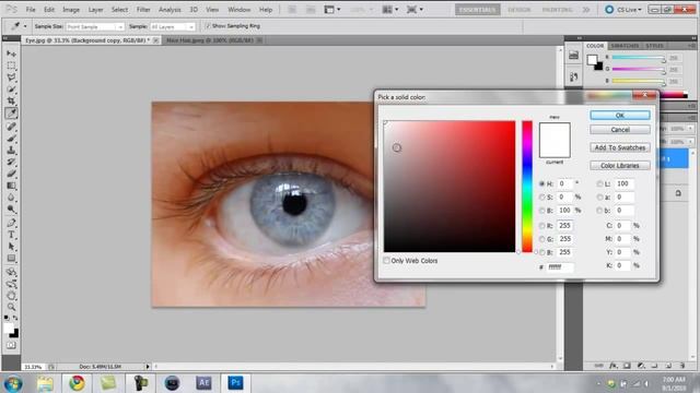 How To Change Eye Color and Hair Color in Photoshop смотреть онлайн