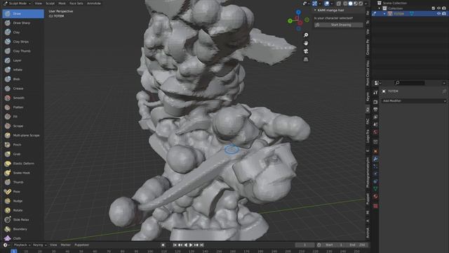 Sculpting Abstract 3D Totem Using Blender and Few Addons смотреть онлайн