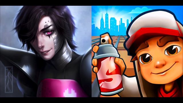 Subway Surfers - Main Theme X Undertale - Death By Glamour Mashup смотреть онлайн