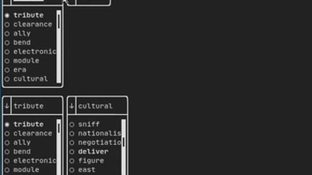 FTXUI: Dropdown selector - Terminal UI ascii art. смотреть онлайн