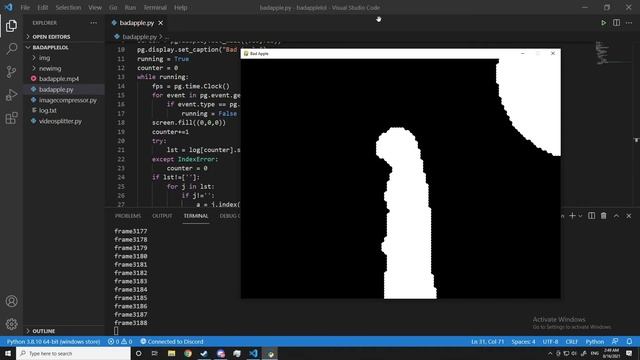 Bad Apple except it's all pygame.draw.circle() смотреть онлайн