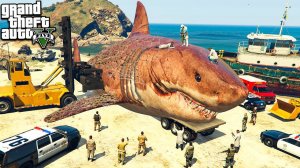 НАЙДЕН САМЫЙ ОГРОМНЫЙ МЕГАЛОДОН В ГТА 5 МОДЫ! ПОЙМАЛИ АКУЛУ МЕГ! ОБЗОР МОДА В GTA 5!  ВИДЕО MODS