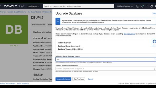 Manage Oracle Database Upgrade on an Exadata Cloud@Customer смотреть онлайн