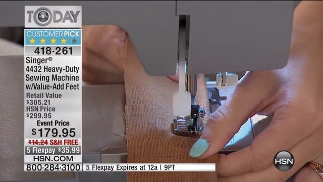 Singer 4432 HeavyDuty Sewing Machine with ValueAdd Feet смотреть онлайн