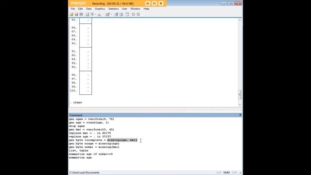 Stata missing data смотреть онлайн