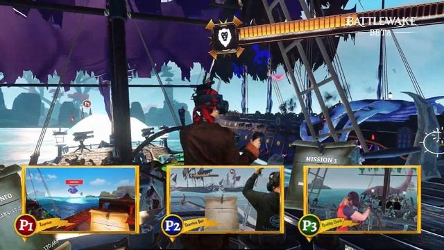 Battlewake Mixed Reality 4 Player Co-op Mode Test смотреть онлайн