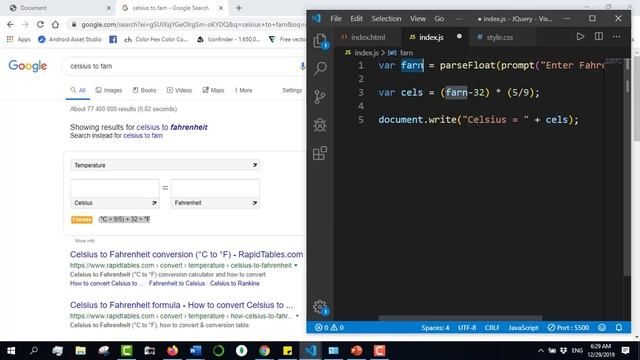 javascript bangla tutorial 12 : how to make temperature converter смотреть онлайн